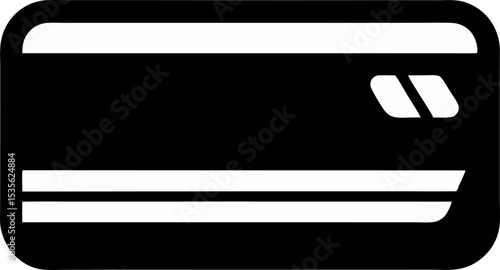 Credit Card Silhouette Vector Illustration 