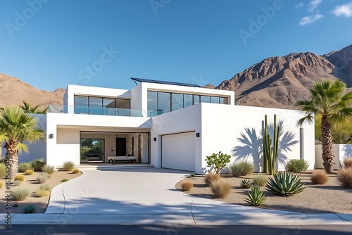 Modern desert home architectural design stunning mountain view