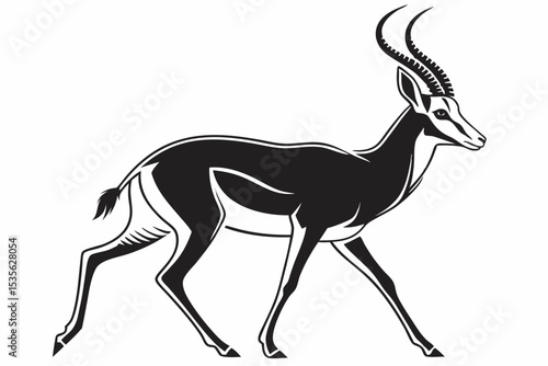 springbok silhoette black vector