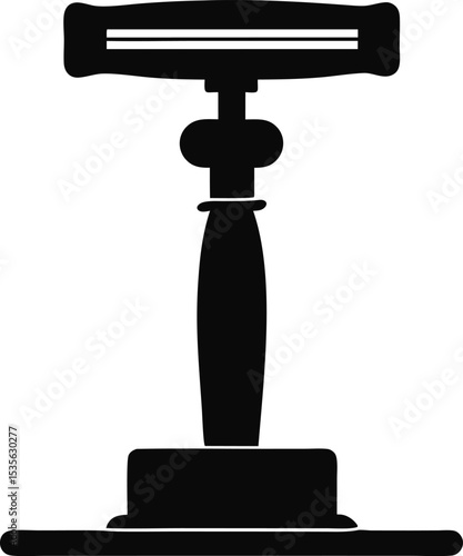 Shaving Razor Stand Silhouette Vector Illustration 