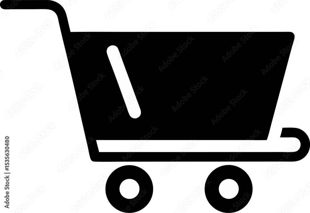 Shopping Cart Silhouette Vector Illustration Shopping Cart Silhouette Vector Illustration