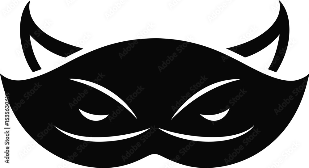 Sleeping Mask Silhouette Vector Illustration Sleeping Mask Silhouette Vector Illustration