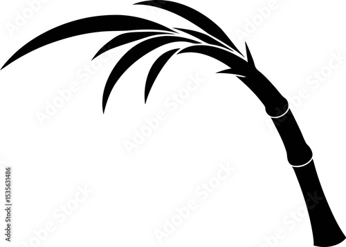 Sugarcane Silhouette Vector Illustration 