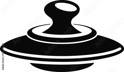 Suction Cup Silhouette Vector Illustration 