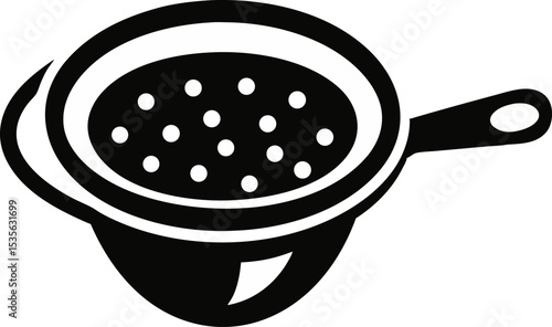 Tea Strainer Silhouette Vector Illustration 
