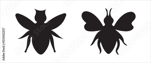 black silhouette of a butterfly