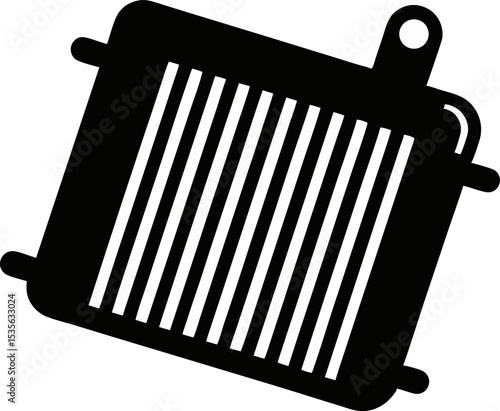 Washboard Silhouette Vector Illustration 