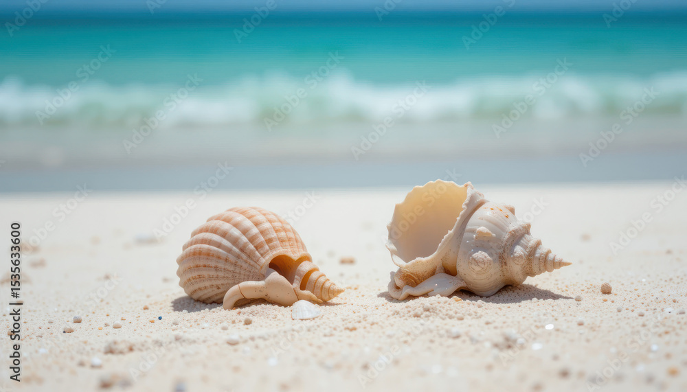 Two Seashells On White Sand
Two Seashells On White Sand