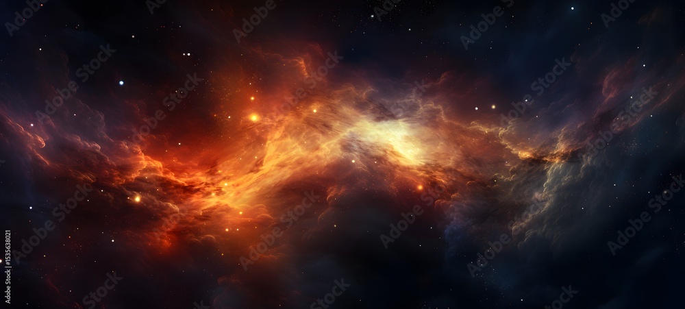 Naklejka premium galaxy version of ifrit World,ai generative