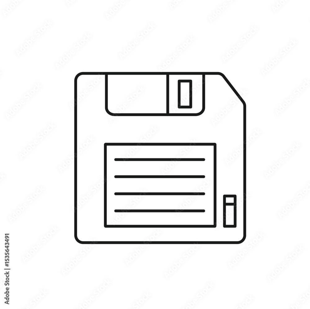 Saving Button editable line icon Saving Button editable line icon