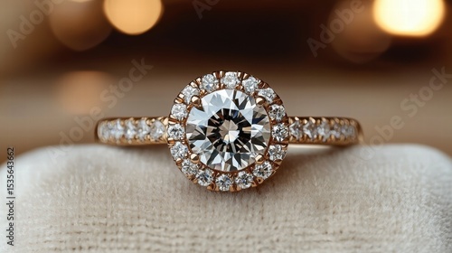 Wallpaper Mural Diamond Engagement Ring on White Cloth Torontodigital.ca