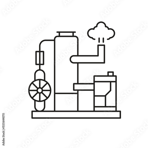 Main stream machine Editable line icon 