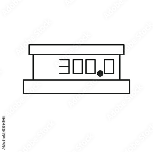 Taxi Meter Love Editable line icon 