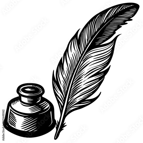 feather and ink