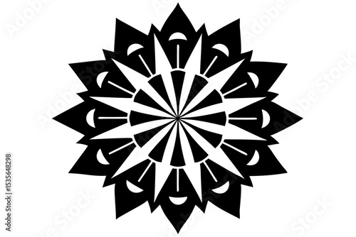 Fes Starburst Mandala – Vibrant Digital Art, Psychedelic Design, Colorful Geometric Pattern