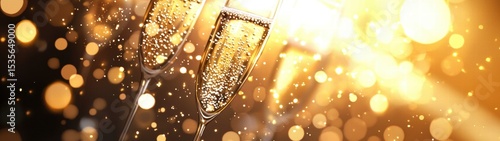 Wallpaper Mural Champagne Glass with Straw and Strawberries on White Background Torontodigital.ca