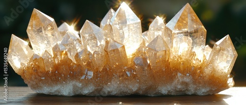 Wallpaper Mural Stunning Crystal Crown Displayed on Wooden Table Torontodigital.ca