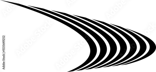  Abstract perspective line stripes, geometric shape with 3d dimensional effect