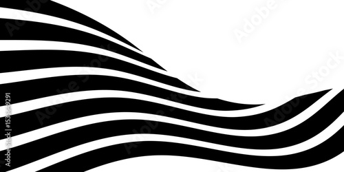  Abstract perspective line stripes, geometric shape with 3d dimensional effect