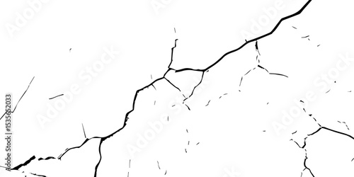"Cracked white background texture featuring natural fissures and broken lines. Ideal for use in design, grunge overlays, aging effects, or abstract art projects. High contrast and minimalist style"