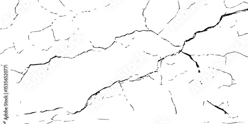 "Cracked white background texture featuring natural fissures and broken lines. Ideal for use in design, grunge overlays, aging effects, or abstract art projects. High contrast and minimalist style"