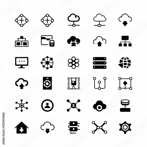 Illustrate a vibrant, modern graphic depicting seamless API connection to a powerful server, using clean, intuitive icons.