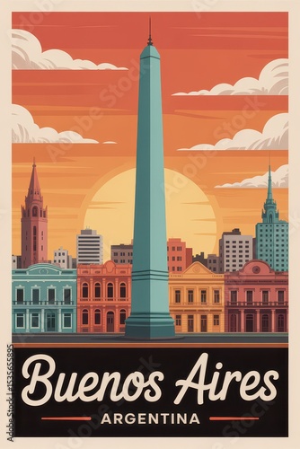Retro Buenos Aires Travel Poster