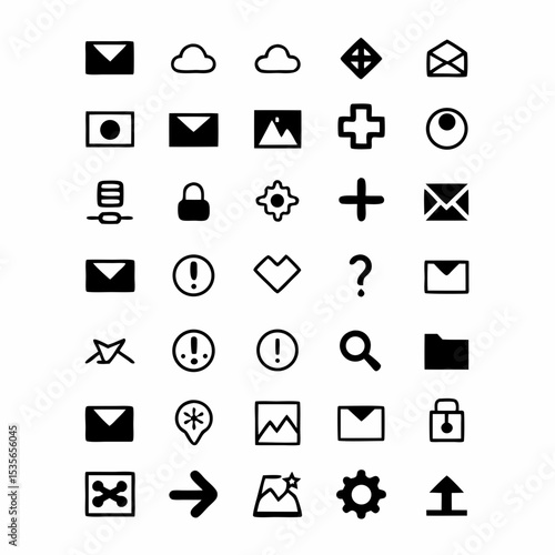 Create a set of diverse, modern icons representing various command line interfaces and terminal windows, showcasing different operating systems and coding languages.