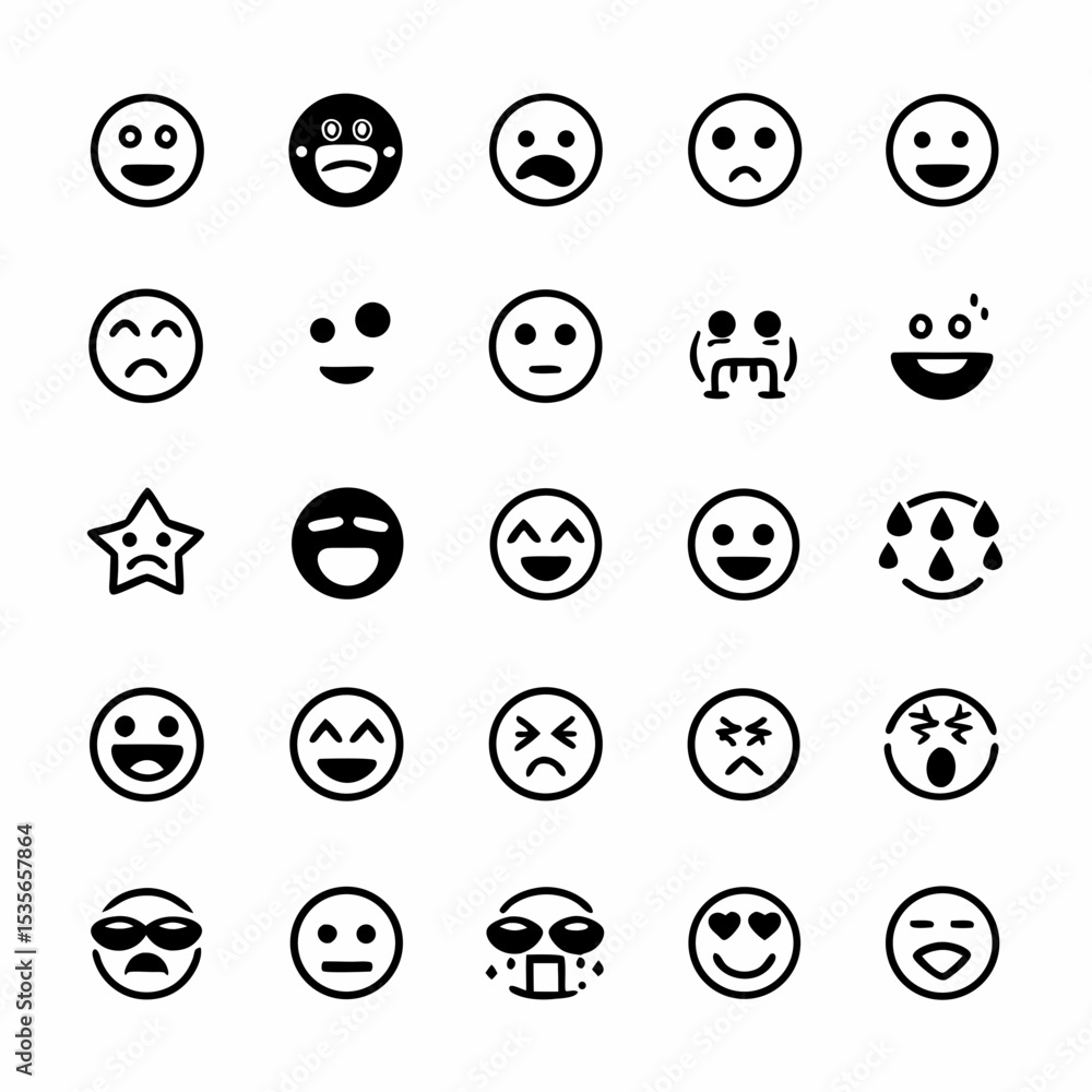 Create a vibrant, diverse collection of emojis and expressive icons showcasing a wide range of emotions and situations. Include both classic and modern designs. Create a vibrant, diverse collection of emojis and expressive icons showcasing a wide range of emotions and situations. Include both classic and modern designs.