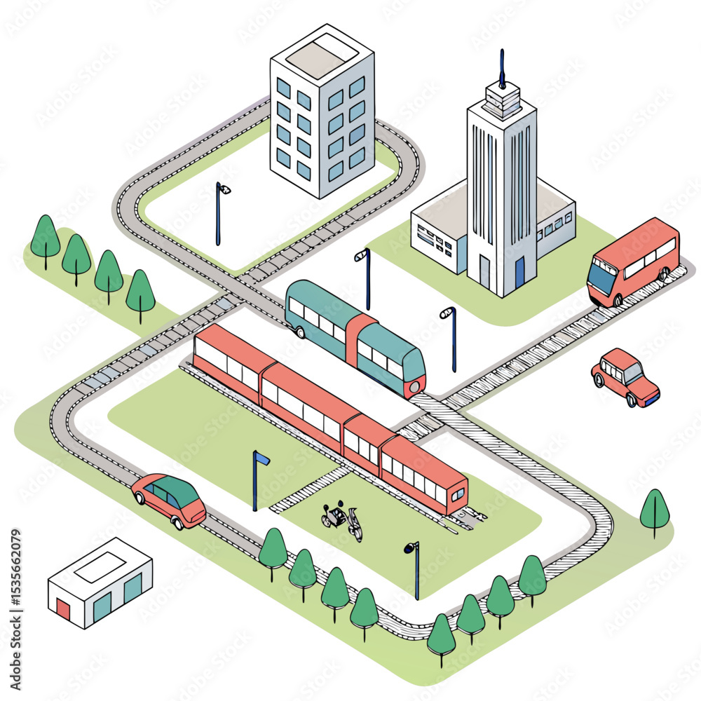 Naklejka premium Transportation Network