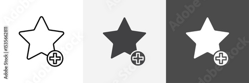 Add to favorite icon set vector art