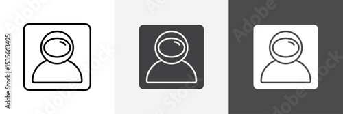 Astronaut or cosmonaut icon set vector art