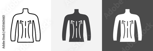 Back massage icon set vector art