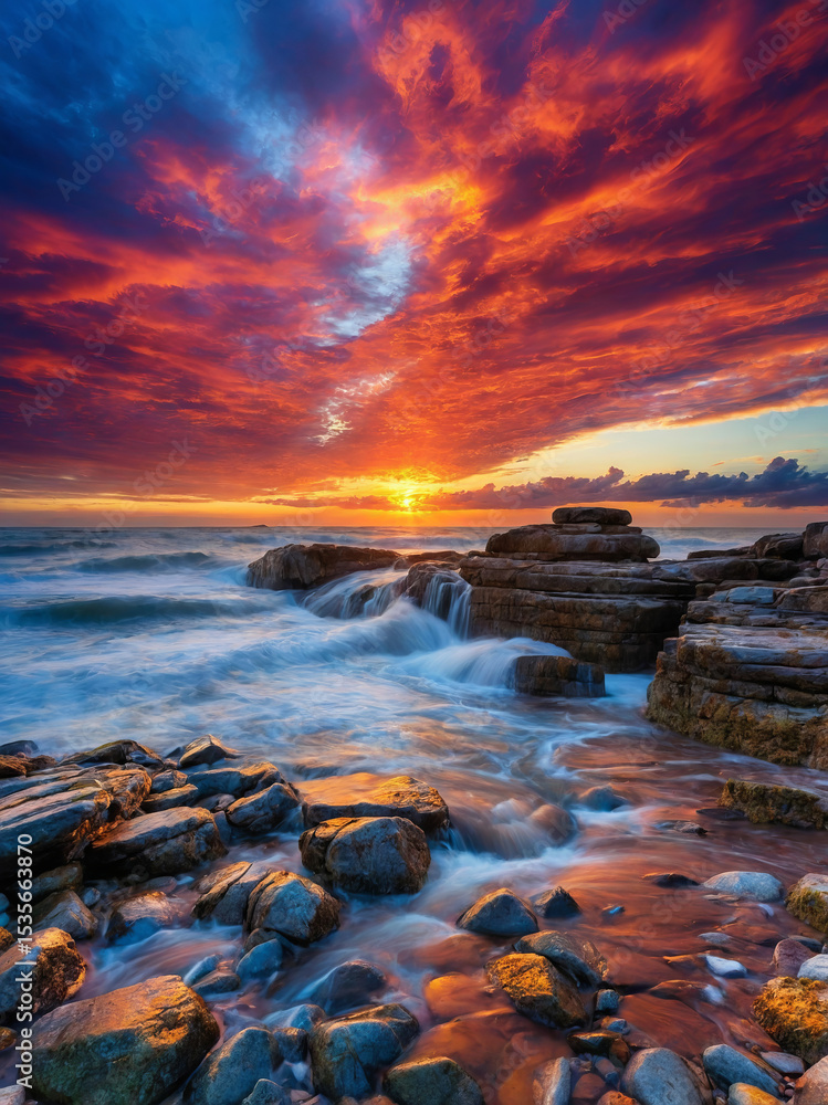 Obraz premium sunset on the beach