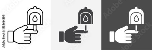 blood glucose icon set vector art