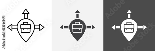 Business expansion icon set vector art
