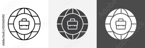 Business expansion icon set vector art