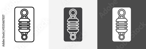 damper icon set vector art