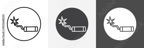 dynamite icon set vector art
