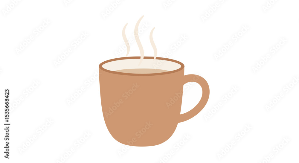 Fototapeta premium Coffee Mug with Steam Icon