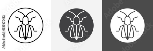 Grasshopper icon set vector art