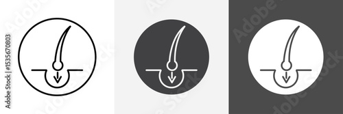 hair transplant icon set vector art
