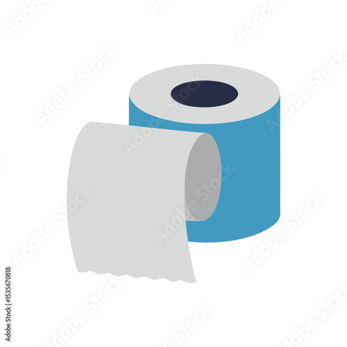 Toilet tissue paper roll vector illustration