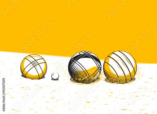 Petanque background design for banner, poster, flyer template. Sport concept
