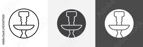 Hookah icon set vector art