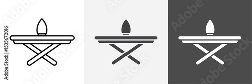 ironing table icon set vector art