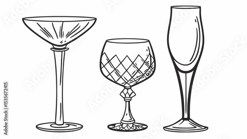 Black and white vector illustration of the kremlin and st basil's cathedral in moscow russia