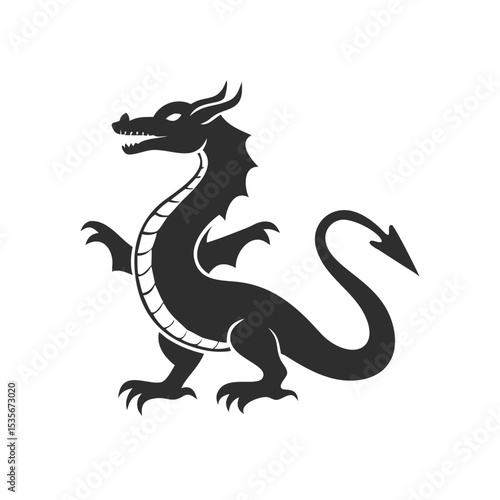 dragon on black background