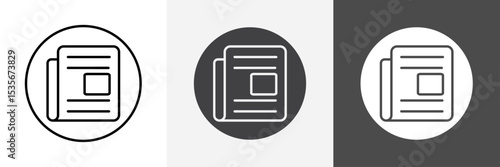 Newspaper icon set vector art