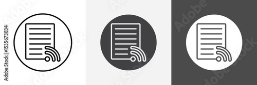 News Feed icon set vector art